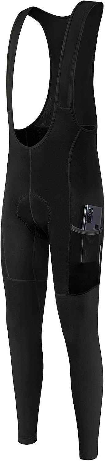 Men's Cycling Bib Tights  Padded Winter Cycling Bibs Thermal Bike Bib Pants Riding Bike Bib Tights