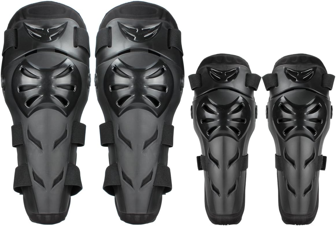 Knee Pads Motorcycle - 4P Adult Knee/motorcycle elbow pads/Adjustable Knee Cap Pads Protector Elbow Armor for Motorcycle Cycling Racing