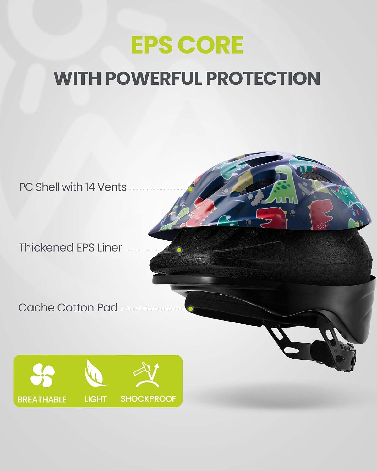 Kids Bike Helmet - from Toddler to Youth Sizes - Adjustable Safety Unicorn Helmet for Children (Age 3-15), 14 Vents for Multi-Sport