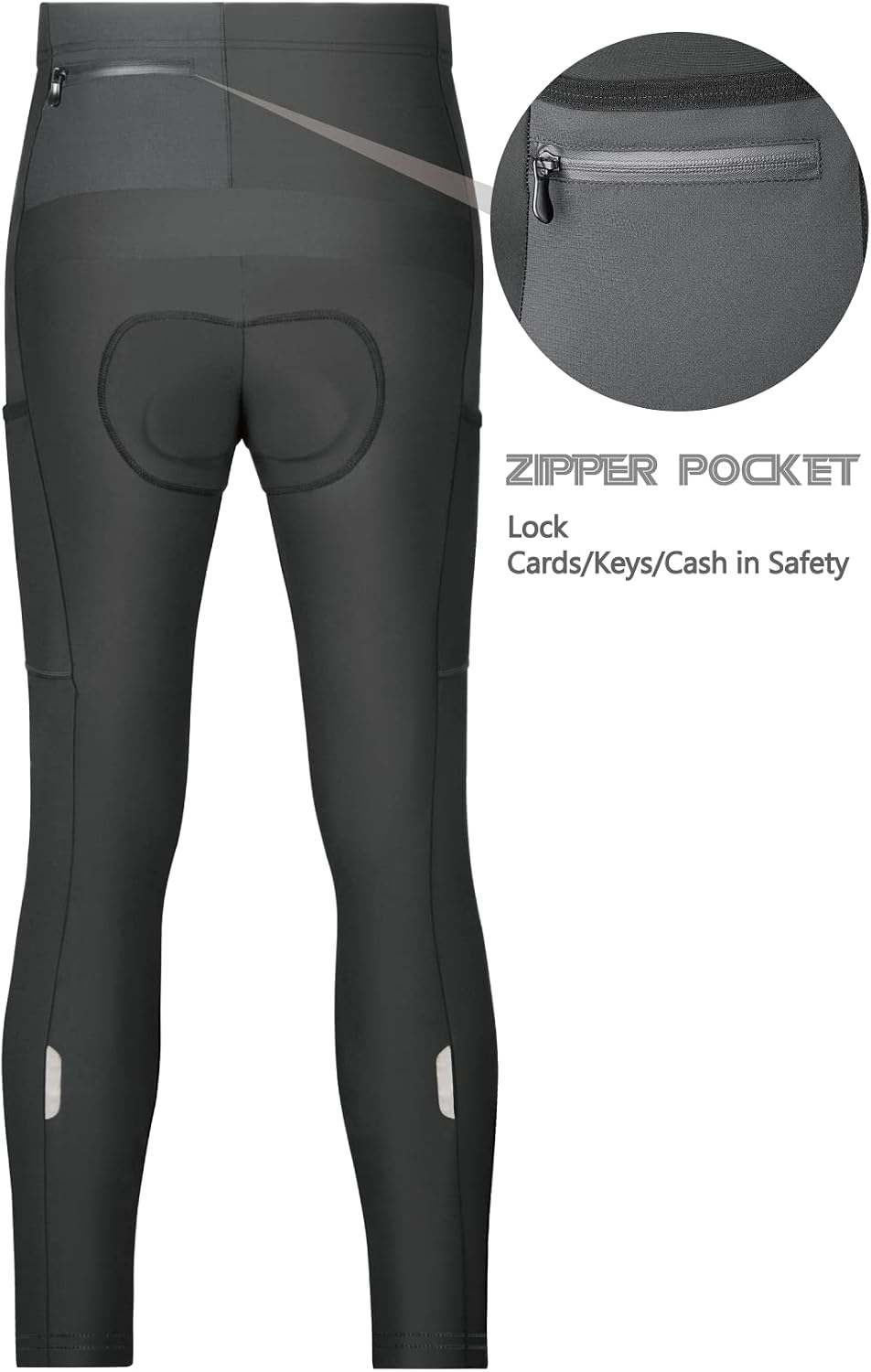 Thermal Flee Cycling Tights, Bibs Tights, Bike Bibs Pants for Fall and Cold Winter