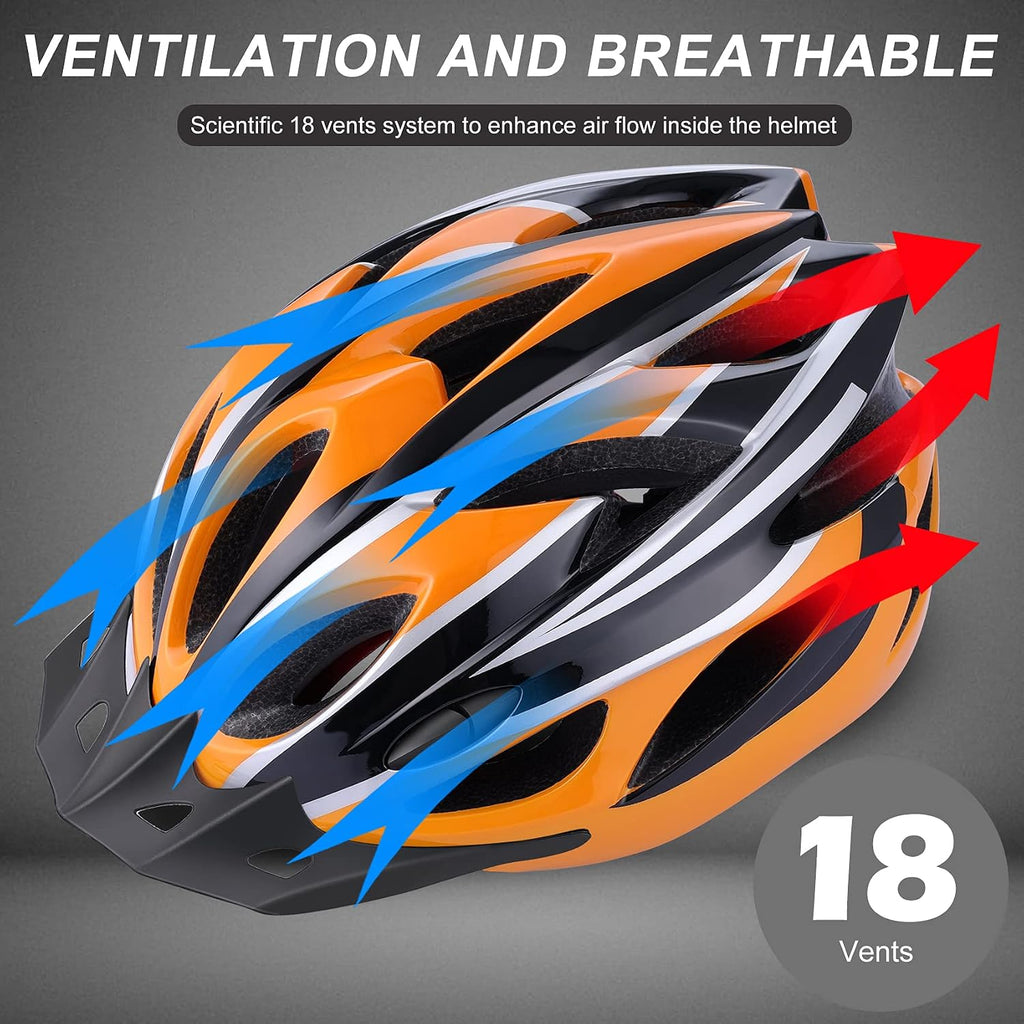 Adult Bike Helmet Lightweight for Men Women Comfort with Pads&Visor, Certified Bicycle Helmet for Adults Youth Mountain Road Biker